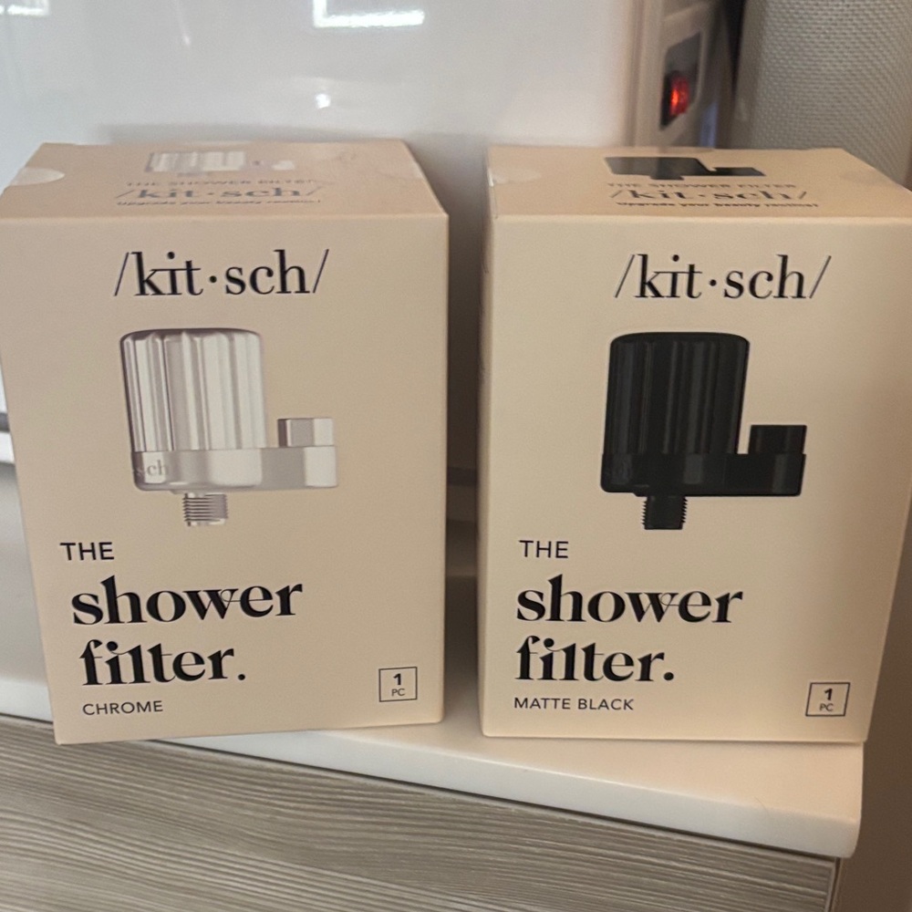 Kit Sch Chrome and Matte Black Shower Filters